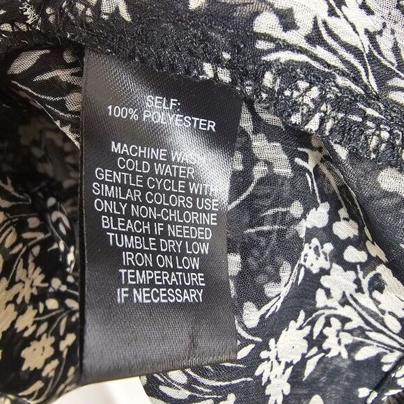 Lulus Simple Serenity Black Floral Print Ruffled Top in Black - Size S - Picture 7 of 7